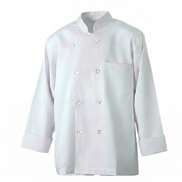 佰潔 廚師衣長袖雙排  2L  白色  1件
