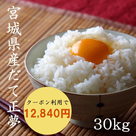 米 30kg 白米 玄米 だて正夢 宮城県産 令和5年産 白米5kg×6袋 玄米15kg×2袋 送料無料