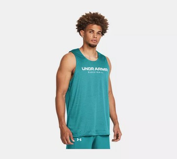 Under Armour 男 Baseline 雙面背心 綠