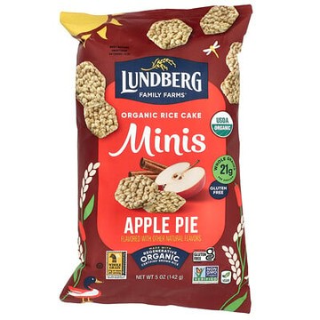 Lundberg, 有機米糕卷，蘋果派，5 盎司（142 克）
