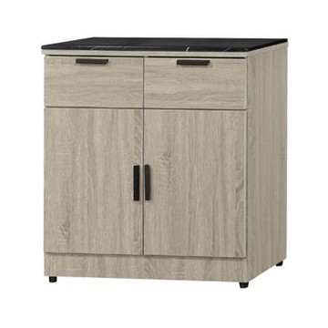 文創集 卡波2.7尺雲紋石面低餐櫃-81x40x83.5cm免組