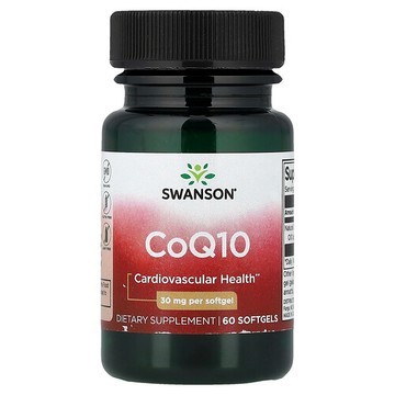 Swanson Vitamins, 輔酶 Q10，30 毫克，60 粒軟膠囊