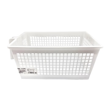 FUDOGIKEN 不動技研 手把附輪收納盒 PP(聚丙烯) 廚房收納籃 易拉出  白色  1個