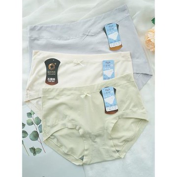 彩田32286透氣細絨棉柔軟莫代爾石墨烯抑菌簡約提花中高腰女內褲