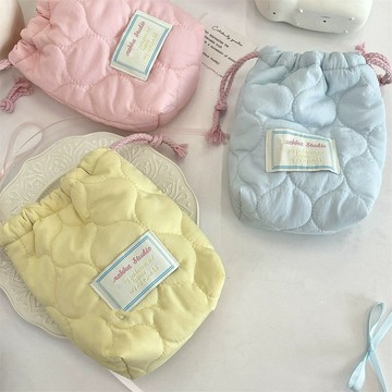 🎀免運臺灣有貨🎀韓國INS束口袋適用相機拍立得收納簡約便攜防摔防刮蹭多用途戶外🎀可開票