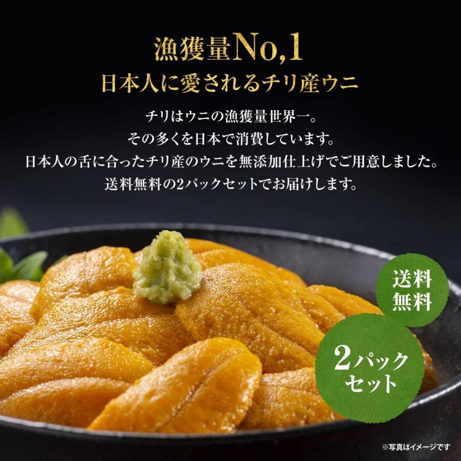 無添加 生食用 うに 200g (100g×2パック) ミョウバン不使用 ウニ 雲丹　お歳暮 年末年始