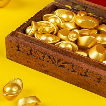 元寶擺件小號實心招財進寶工藝品中式家居客廳玄關裝飾品桌面擺設 居家擺件 店面擺飾店面擺件 送禮