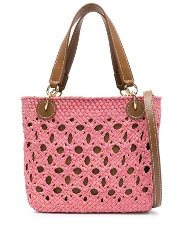 Themoirè - Kobo straw tote bag - women - Artificial Leather/Straw - One Size - Pink