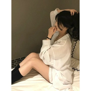 Codibook｜韓國 moodloveroom 夏季薄紗寬鬆襯衫［預購］襯衫 女裝