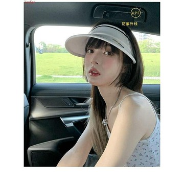 高爾夫女士太陽帽 防晒防紫外線 時尚天空頂遮陽帽 漏頂遮陽帽