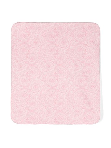 Versace Kids - Barocco-print cotton-blend blanket - kids - Viscose/Elastane/Cotton/Polyester - One Size - White
