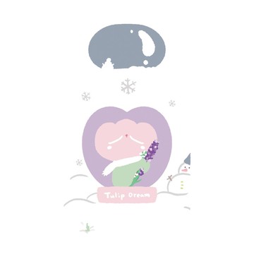 四季香水造型明信片 - 冬