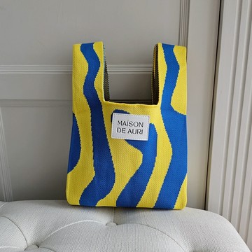 泰國Maison De Auri Puff Yellow 炊煙黃 厚針織 Mini 小提包