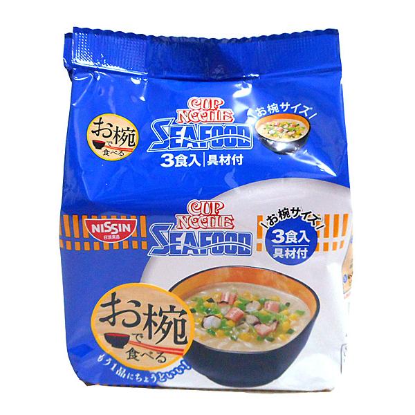 ★まとめ買い★　日清　お椀で食べるシーフードヌードル３食　×9個