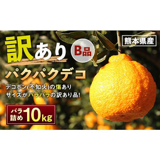 ふるさと納税 熊本県 水俣市 パクパクデコ 10kg バラ詰め 訳あり（B品） 不知火