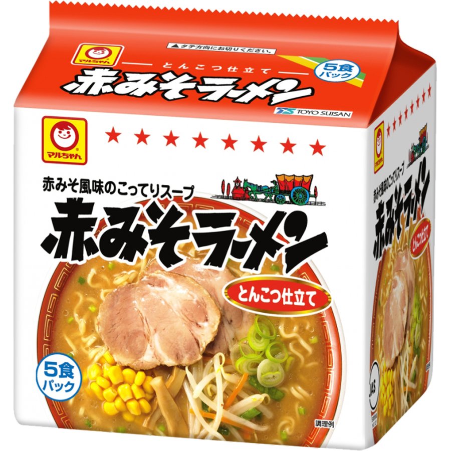 東洋水産 マルちゃん 赤みそラーメン 5食パック (110g x 5食入)