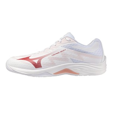 Mizuno 美津濃【授權經銷】女款 排球鞋 LIGHTNING SELECT 柔軟 一般型 白粉 V1GC267073