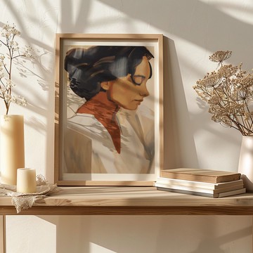 靜默輪廓 Soft Solitude / 現代女性人物掛畫 海報