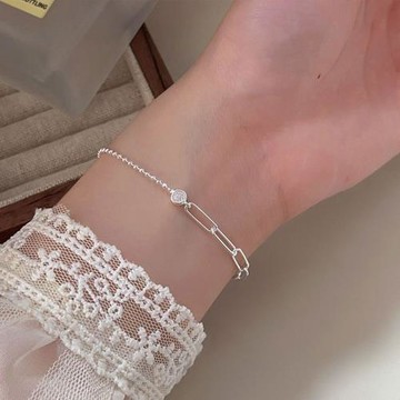 持恒s925純銀極簡輕奢拼接手鏈女2025年新款潮小眾設計高級感手飾