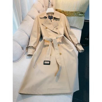 2023秋冬新款女裝美拉德穿搭卡其色氣質高級感英倫中長款風衣外套