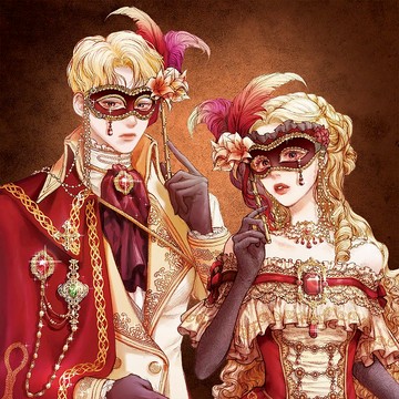 假面舞會情侶貼紙（8色）