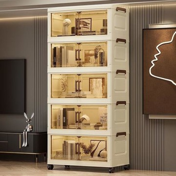 折疊免安裝收納箱多層塑料收納柜多功能家用臥室客廳雜物儲物柜子