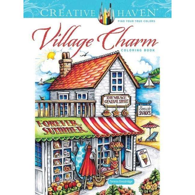 Creative Haven Village Charm Coloring Book (Creative Haven Coloring Books)