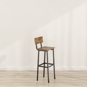工業風鐵藝家用靠背高腳凳餐廳奶茶店高腳椅音樂酒吧椅子現代簡約