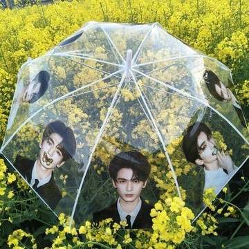 ✨臺灣出貨✨新款張凌赫寶寶痛傘高顏值透明直杆傘加粗加固,防風防雨,禮物