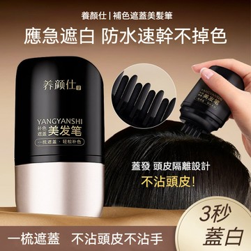 🔥臺灣出貨🔥養顏仕美髮筆 免沖洗快速遮白髮 臨時補色神器 一次性染發筆 臨時染髮 遮蓋白髮 快速補色 防水防汗 染髮梳