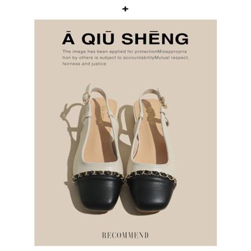 包頭涼鞋女夏2025年新款低跟晚晚風單鞋后空設計感小眾后絆帶涼鞋