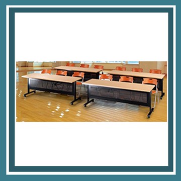 『商款熱銷款』【辦公家具】HB-1860WH 黑桌架 白櫸木桌板 折合式會議桌 辦公桌 書桌 桌子