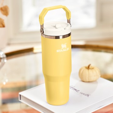 STANLEY 經典系列 IceFlow 手提吸管杯2.0 0.88L / 金盞黃
