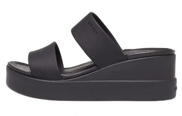 WMNS CROCS BROOKLYN LIGHTWEIGHT BLACK SANDALS