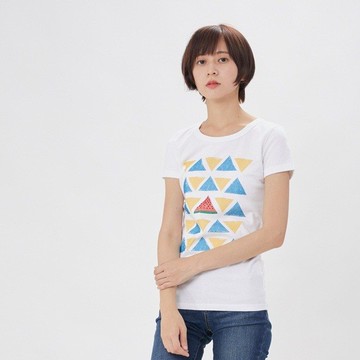 瓦特美人 短袖 蜜桃棉 女T 純白