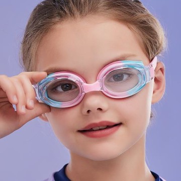 兒童泳鏡高清防水防霧青少年游泳訓練女孩競速防護游泳眼鏡用品、