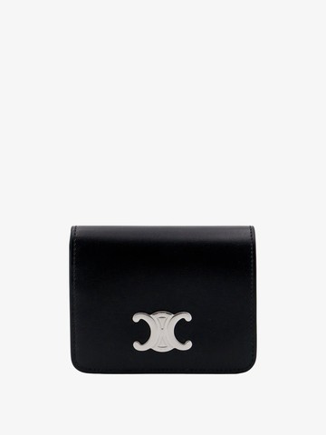 Leather wallet with frontal triomphe logo - CELINE - gender_Man