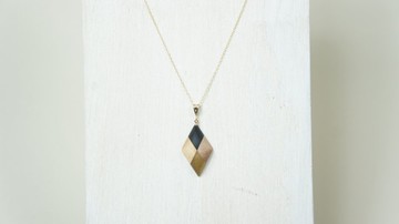 寄木細工 鑽石項鍊