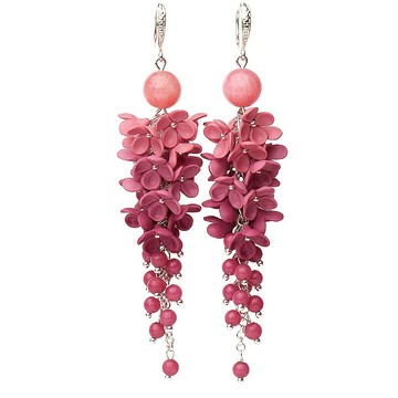 小丁香花朵層疊耳環