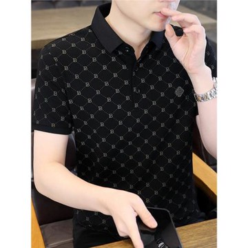 高品質男士純棉t恤短袖夏季襯衫領半袖上衣男裝潮流翻領POLO衫男