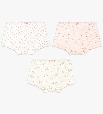 韓國 Mellisse - 韓製莫代爾棉混紡四角褲(女寶)-獨角獸花朵-三件組