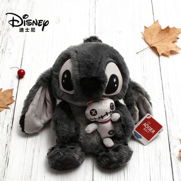 【現貨秒發】迪士尼夜色迷藏史迪奇公仔毛絨玩具 新款老婆大人黑灰色史迪仔 史迪仔毛絨娃娃 迪士尼公仔