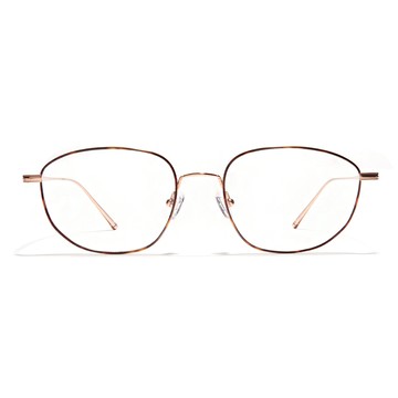 CARIN 光學眼鏡 EDELL S C3 金屬 造型多邊框 NewJeans同款 - 金橘眼鏡