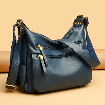 雙層拉鏈女包小包包女2025新款簡約大氣百搭媽媽中年老年單肩斜挎