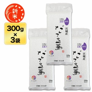 新米 令和5年(2023年) 産 宮城県産 だて正夢  300g(2合) × 3袋 真空パック