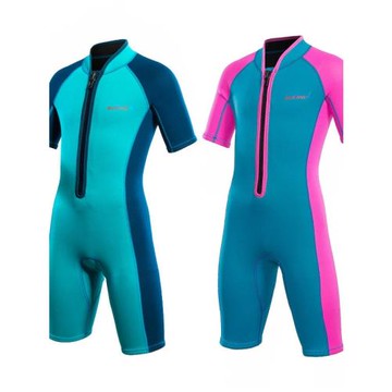 兒童泳衣2mm冬季加厚防寒保暖女孩男孩連體長袖保溫游泳衣潛水服