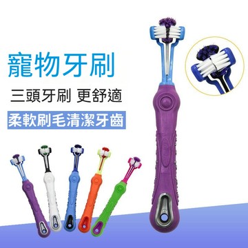 寵物牙刷 貓咪牙具 狗狗牙刷 寵物口腔清潔 除口臭 寵物刷牙清潔用品 狗狗牙齒清潔 犬貓通用 寵物三頭牙刷 寵物清潔用品