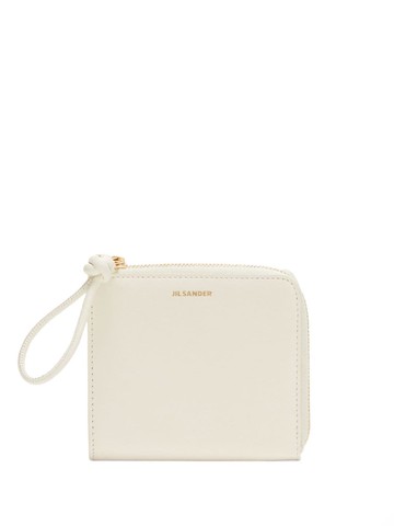 Jil Sander - debossed-logo calf leather wallet - women - Calf Leather - One Size - White