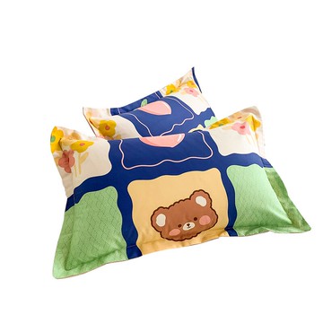 全棉枕套卡通二次元雙人學生宿舍枕頭套夏季純棉枕套一對裝春秋