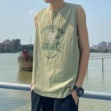 『癮品流行』背心男 夏季寬鬆坎肩背心男港風oversize無袖t恤薄款韓版運動男生上衣服 寬背心 男生背心 背心